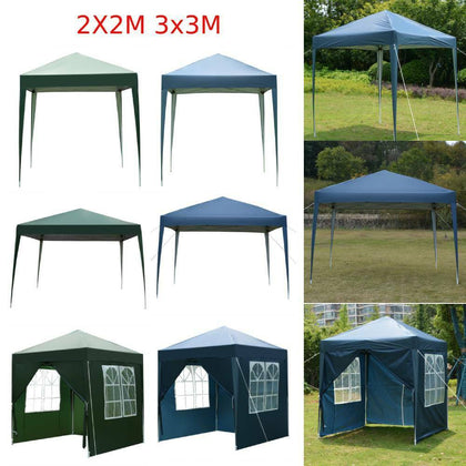2MX2M 3MX3M Pop Up Gazebo Waterproof Marquee Garden Awning Party Tent Canopy UK