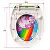 WC Toilet Seat with Soft Close Duroplast Adjustable Hinge for Family Bathroom