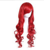 Anime Cosplay Little Mermaid Ariel Princess 80CM Red Womens Long Curly Hair Wig