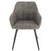 1x Dining Chairs Kitchen Living Room Chairs with Stoffbezug+ Metall Grey