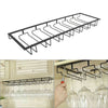 7 Slots Bar Kitchen Wine Glass Hanger Holder Under Cabinet Shelf Storage Rack
