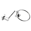 Toilet Roll Holder and Towel Ring Set Round Chrome Bath Fitting Wall Mounted MU