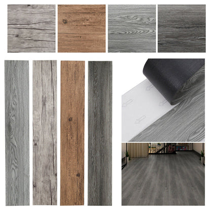 PVC Flooring Planks Self-adhesive Industrial Wooden Effect Floor Tiles Furniture