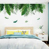 Summer Green Leaf Wall Sticker Background Living Room Art Home Decals DIY UK