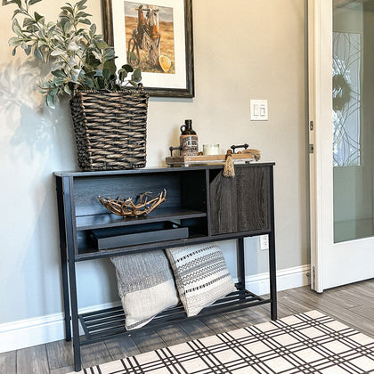 Farmhouse Sideboard Kitchen Buffet with Adjustable Shelves Cabinet Storage