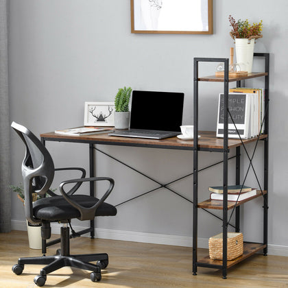 Computer Desk Wood Laptop PC Table Workstation Home Office Study Simple 4 Tier