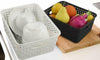 Rattan Plastic Studio Storage Handy Basket Office Home Kitchen Tidy Organiser