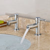 Waterfall Bathroom Tap Chrome Basin Mixer Bath Filler Shower Deck Tap Faucet Set