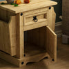 Corona Magazine Table 1 Drawer Mexican Solid Waxed Pine Rack Storage Unit