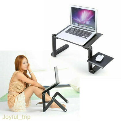 Durable Portable Foldable Notebook Laptop Desk Table Stand Bed Tray W/Cup Pad UK