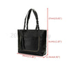 Large Women Leather Tassel Handbag Shoulder Bag School Messenger Satchel Tote