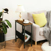 Side Table End Table w/ Magazine Holder Sling Nightstand 48 x 24 x 61cm Vintage