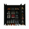High Gloss 2 Doors Front Shoe Cabinet Storage Footwear Organizer Stand Rack Unit