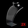 2X ACRYLIC JEWELLERY NECKLACE CHAIN DISPLAY PENDANT BUST HOLDER SHOW STAND CHAIN