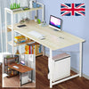 Home Wood Computer Desk PC Laptop Table Office Study Simple Workstation Shelves