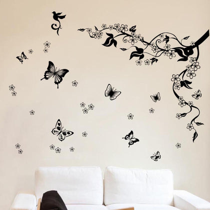 Butterflies Vine WALL DECAL Stickers Home Improvement Accessories Room Vinly