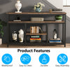 Tribesigns TV Cabinet Media Console Sofa Table w/ Open Stoareg Shelves