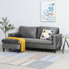 2, 3 Seater L-Shaped Velvet Fabric Sofa Armchair with 2 Cushions Couch Settee