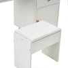 Vanity Dressing Table Makeup Desk Flip-up Mirror,3 Drawers Stool 1 Door Storage;