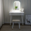 Dressing Table Vanity Set Adjustable LED Light Mirror Makeup Desk Stool