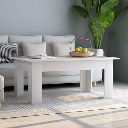 White Small Coffee Table Contemporary Modern Living Room Furniture Side End Unit