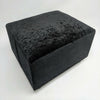 Footstool / Small Stool / Pouffe / Gift / Black crushed Velvet British Made