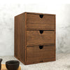 Rustic Wooden Chest Drawers Storage Organizer Small Trinket Box Desktop Cabinet