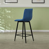 2* Barstools Set Velvet Padded Metal legs Footrest Bar Stools Breakfast Chair