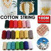 3mm*100m Macrame Rope Cotton Twisted Cord Hand Craft String DIY Home Decor Gift