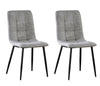 Set of 2 Faux Matte Suede Leather Dining Chairs home & restaurants Henri