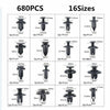 765 Car Plastic Push Pin Rivet Trim Clips Panel Fasteners Interior Fixing Tools