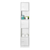Modern Bathroom Cabinet Tallboy Cupboard Storage Unit w/3 Door&Shelf 180CM White