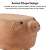 Faux Suede Pippy Animal Shaped Foot Stool Kids Seat Upholstered Wood Legs Toy UK