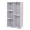 Corner 5 Cube Storage Shelves Unit Bookcase Bookshelf Display Stand Wooden White