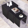 Nest Of Tables Coffee Table 3 Side End Lamp Table Living Room Furniture Black