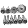 10pc Stainless Steel TCT Hole Saw Cutter Drill Bits Drilling Set for Metal Alloy