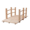 Wooden Garden Bridge Lawn Décor Stained Finish Arc Outdoor Pond Walkway - 150CM