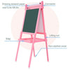 2in1 Children Kids Magnetic Wood Blackboard Whiteboard Easel Paint Drawing Board