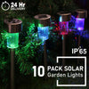 10x Solar Powered Stainless Steel Led Post Stake Lights Outdoor Garden Patio
