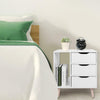 3 Drawers Bedside Table Cabinet Wooden Nightstand Storage Unit Bedroom Cupboard