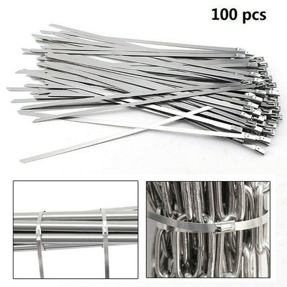 100Pcs 300 x 4.6 mm Heavy Duty Self-Locking Cable Zip Ties Wrap for Home Office