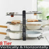8 Tier Cupboard Kitchen Cabinet Storage Organiser Rack Pan Stand Pot Holder