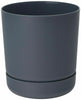 Flowerpot with saucer indoor outdoor drainage holes small large plant pot SATINA