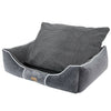Washable Plush Dog Bed Soft Comfy Cat Pet Basket Non-slip with Removable Cushion