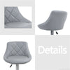 2* Bar Stools PU Leather Cushioned Seat Breakfast Gas Lift Swivel Footrest Pub