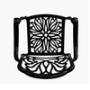 5pcs Garden Bistro Set Cast Aluminium Table&4 Chairs w/Umbrella Hole&Cushions