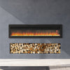 Black 50" Remote Electric Fireplace Insert/Wall LED Flame Wall Inset Into Fire