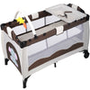 Baby Crib Foldable Playpen Portable Playard Changing Table Infant Bassinet Bed