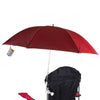 Clamp On Umbrella Large Red Clip Parasol Sunshade Garden Beach Outdoor Patio Sun
