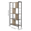 5-Tier Bookshelf Industrial Bookcase Display Metal Frame Storage Ladder Shelf